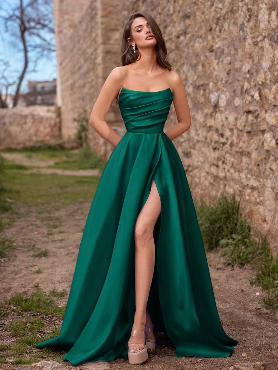 zielona maxi sukienka
