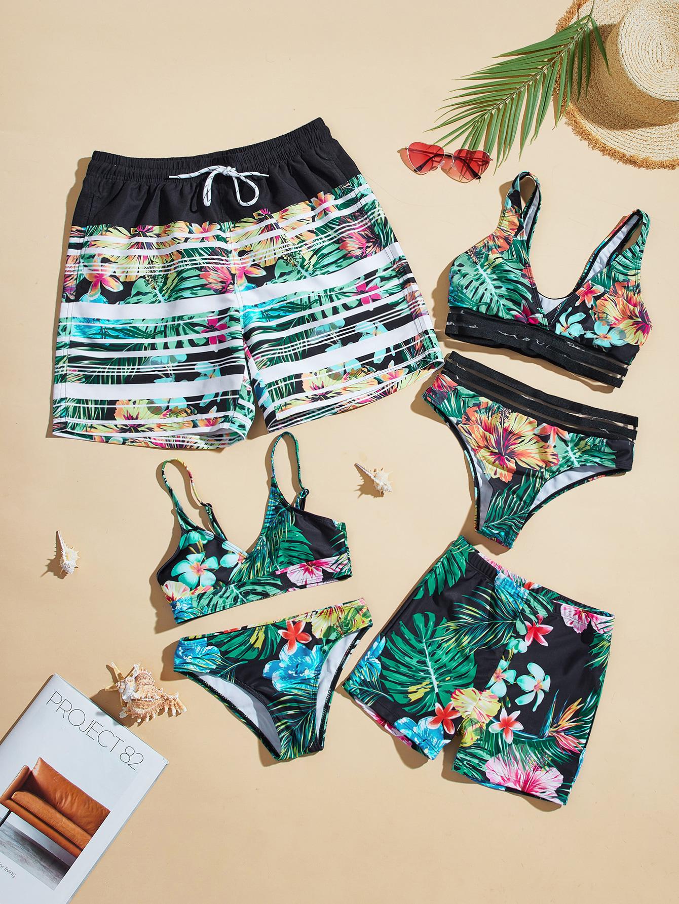 KOMPLET BIKINI TROPICAL PRINT 