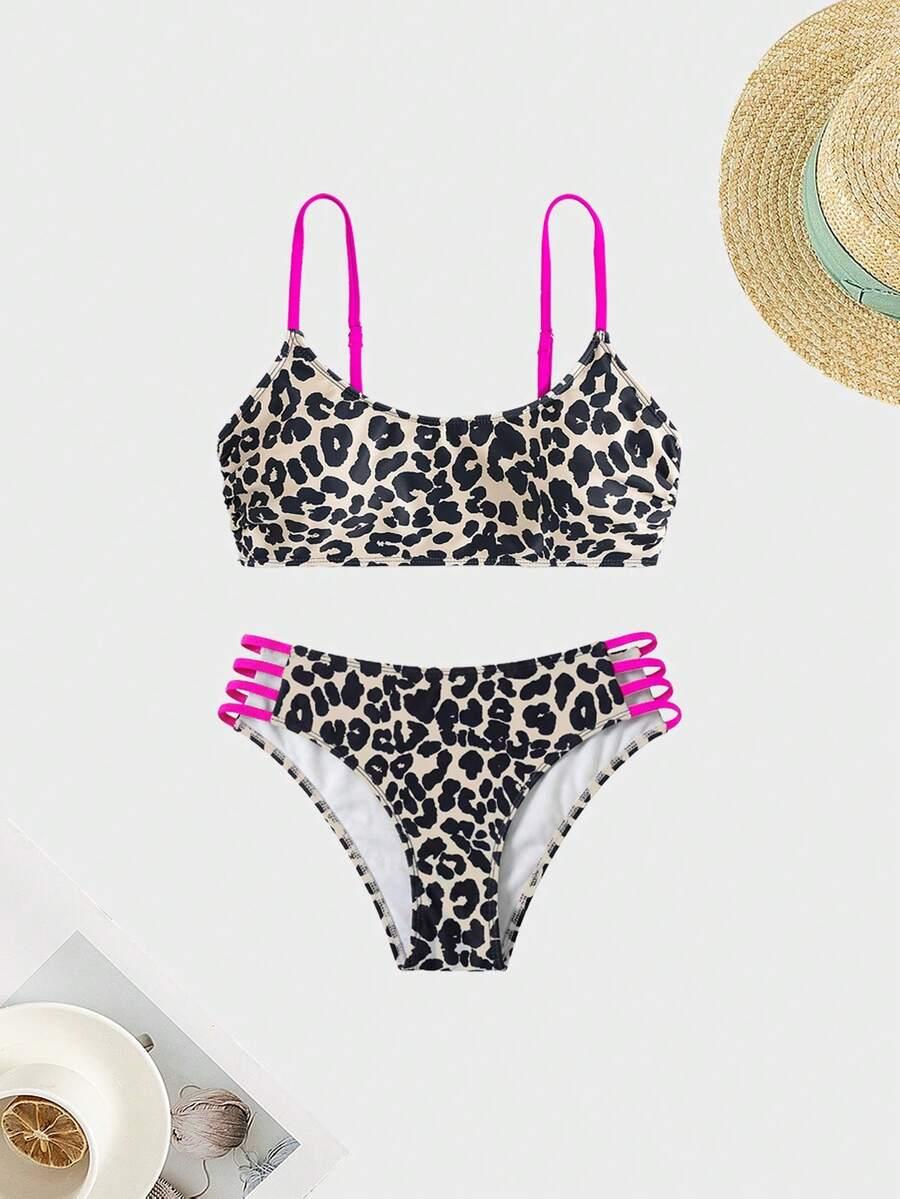 DWUCZĘŚCIOWY STRÓJ KĄPIELOWY ANIMAL PRINT