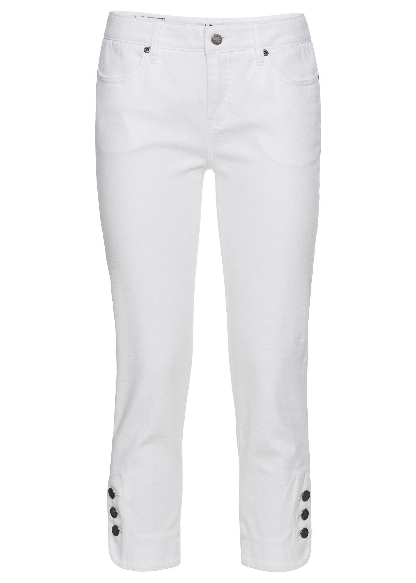 BIAŁE SPODNIE JEANS GUZIKI