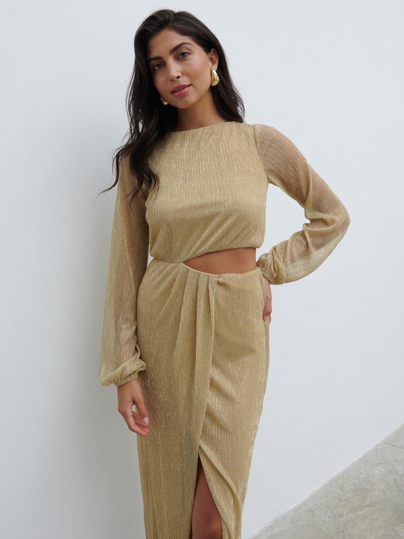 PREETY LAVISH SUKIENKA MAXI Z WYCIĘCIEM