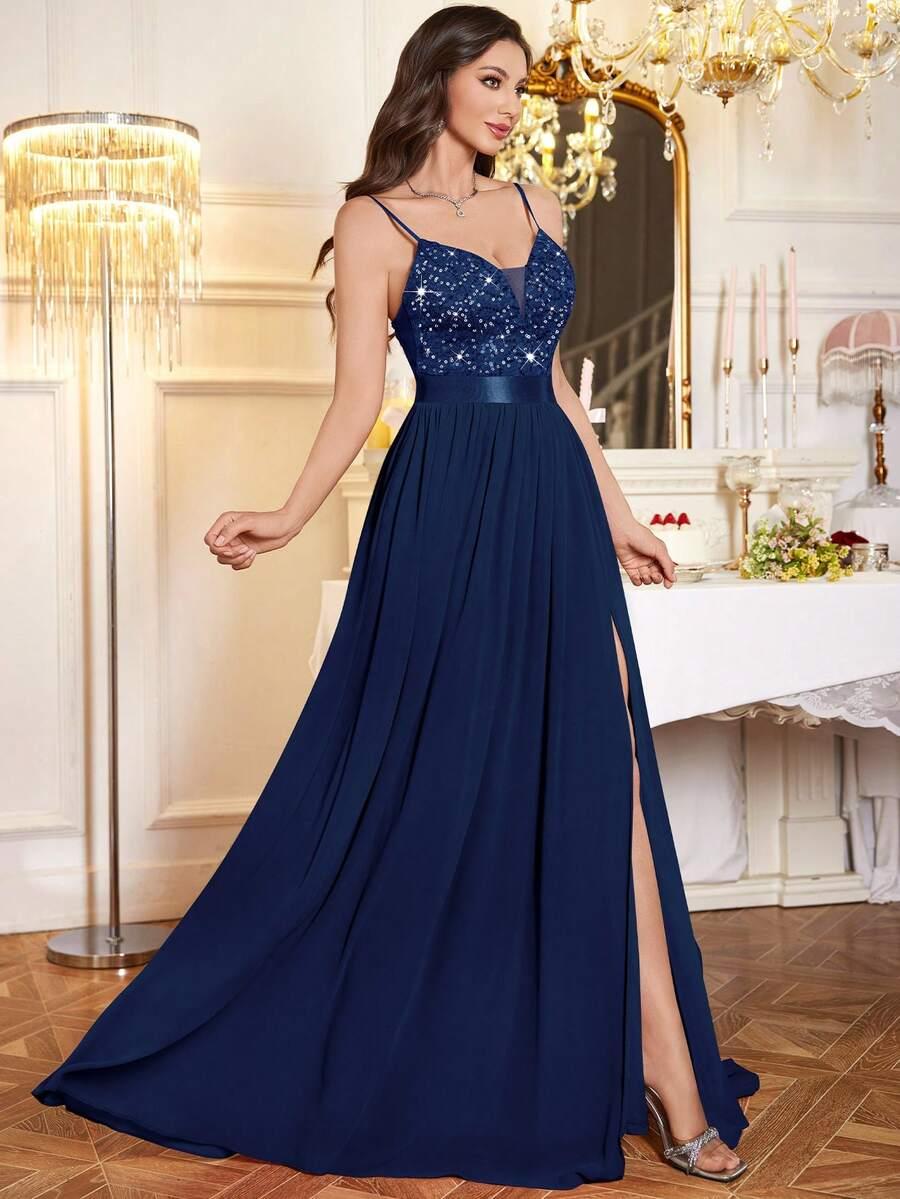 niebieska maxi sukienka 