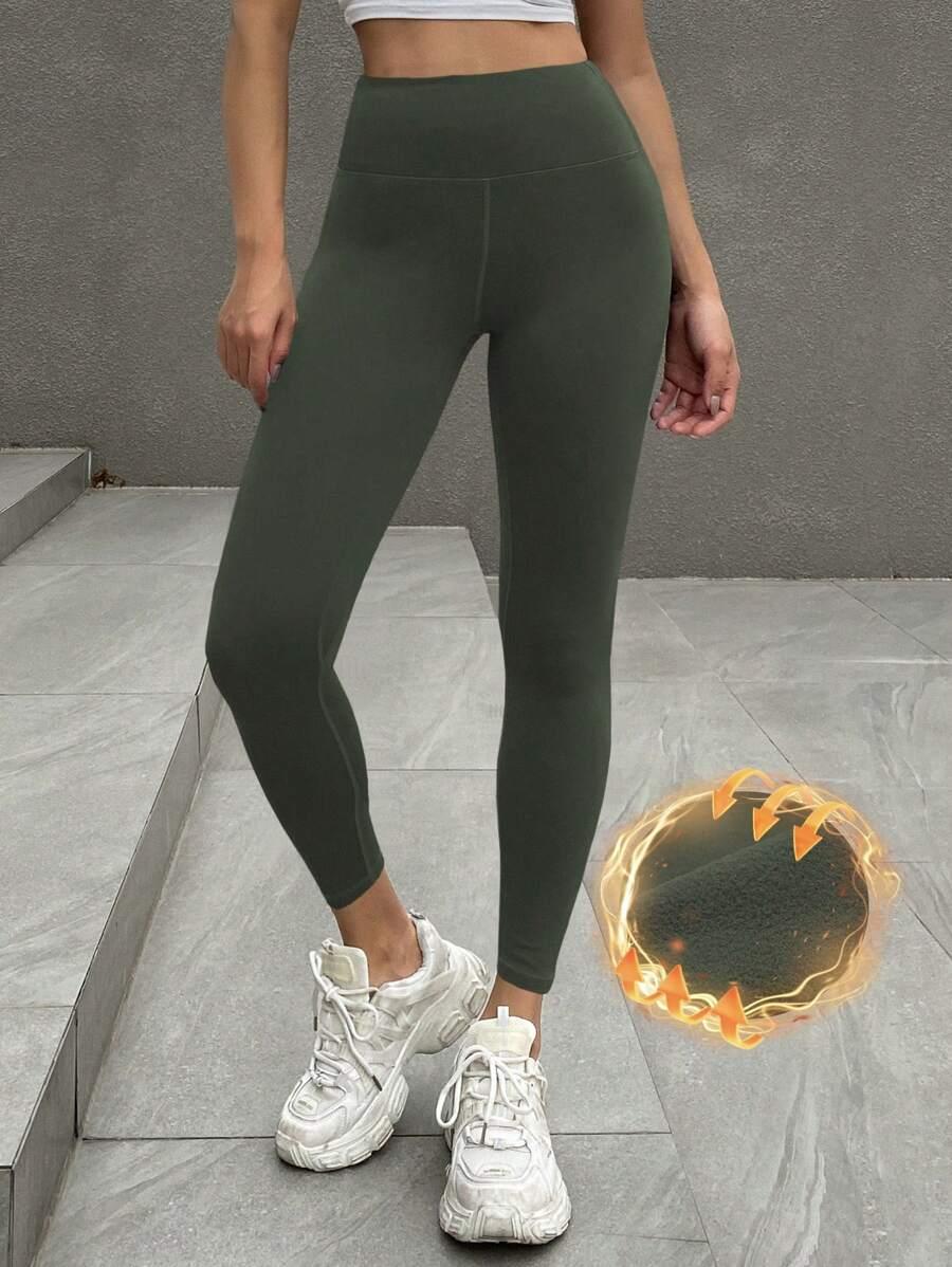zielone sportowe LEGGINSY