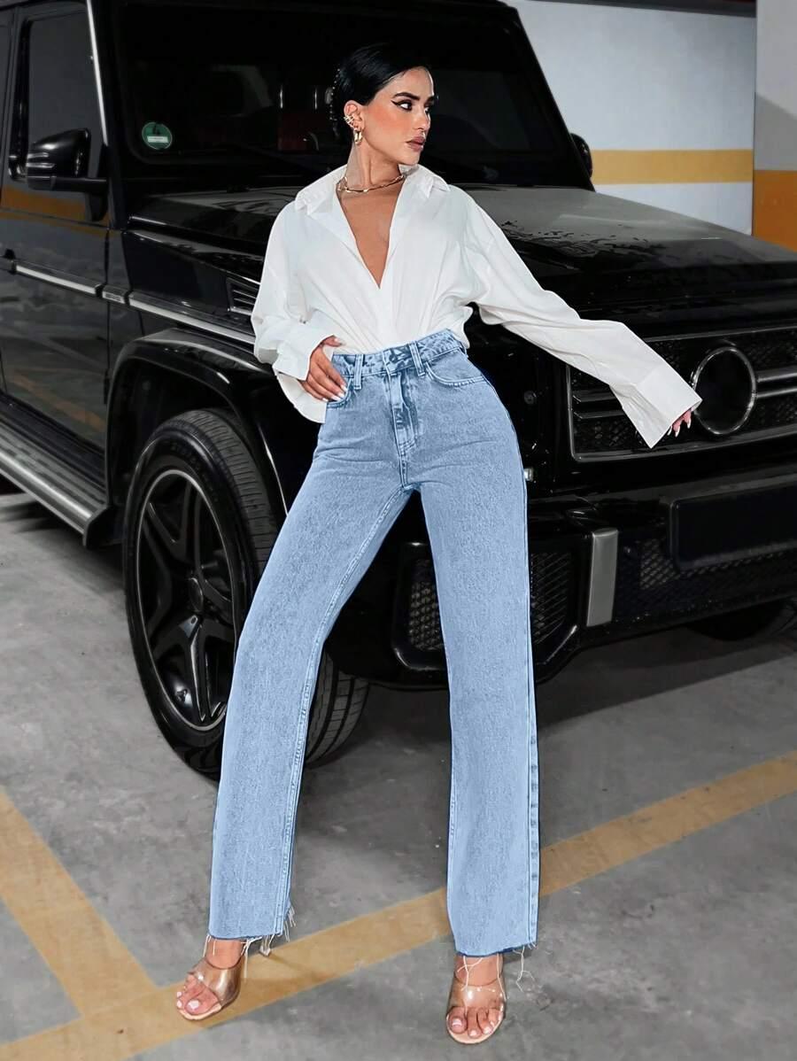 NIEBIESKIE SPODNIE JEANS