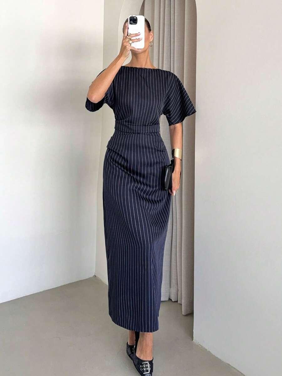 NIEBIESKA MAXI SUKIENKA