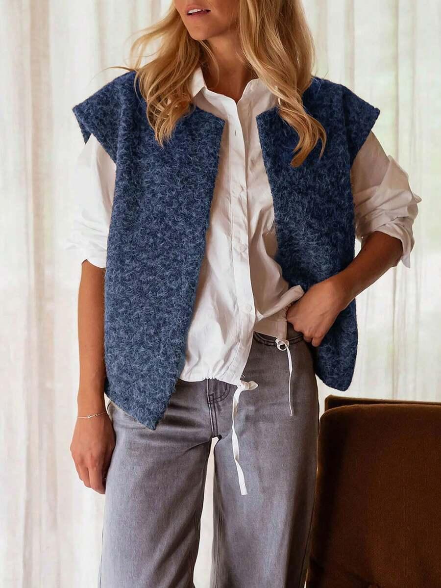 granatowa kamizelka casual
