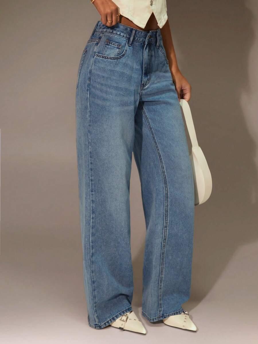 NIEBIESKIE SPODNIE JEANS