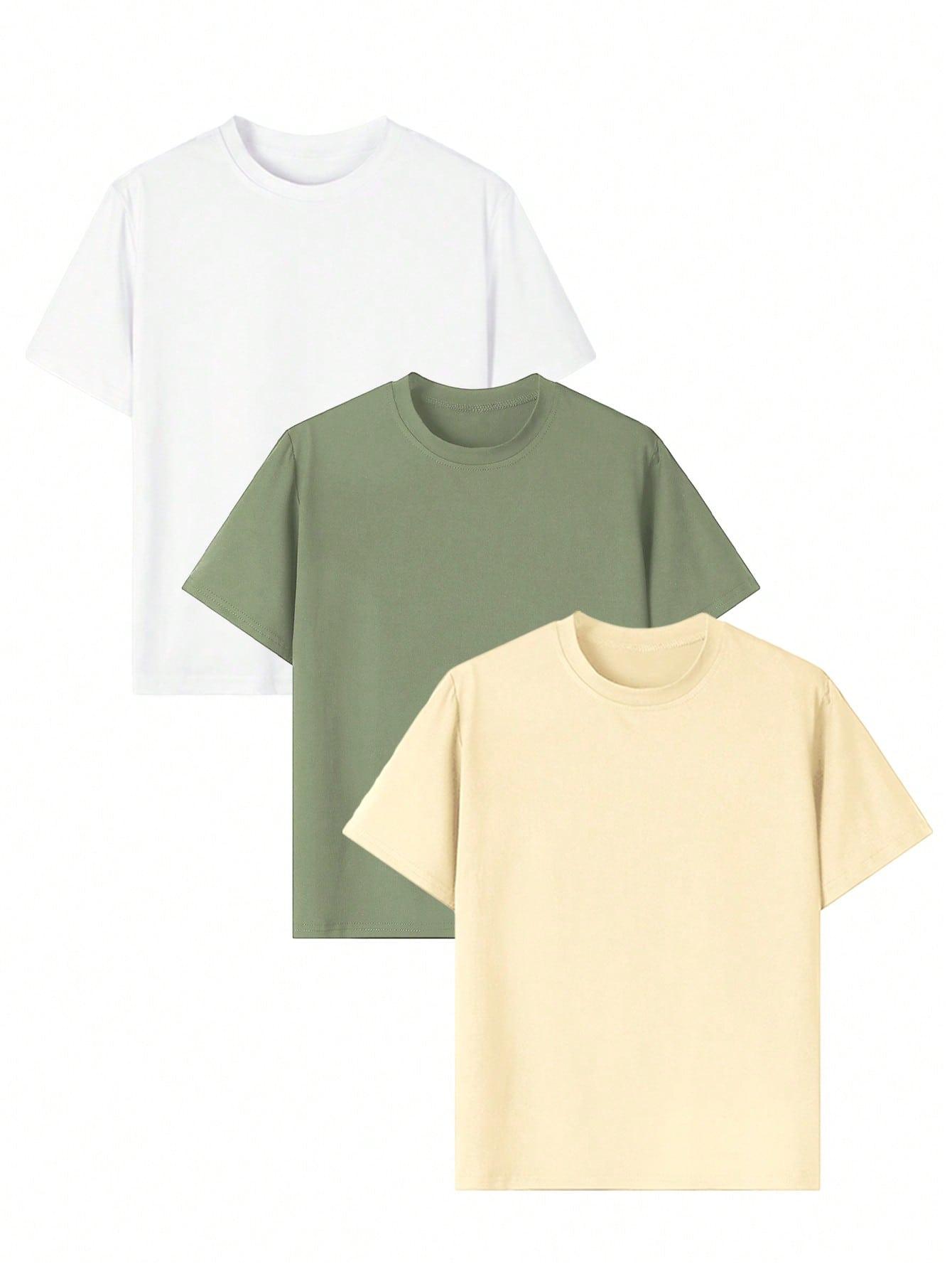 GŁADKI T-SHIRT 3-PACK
