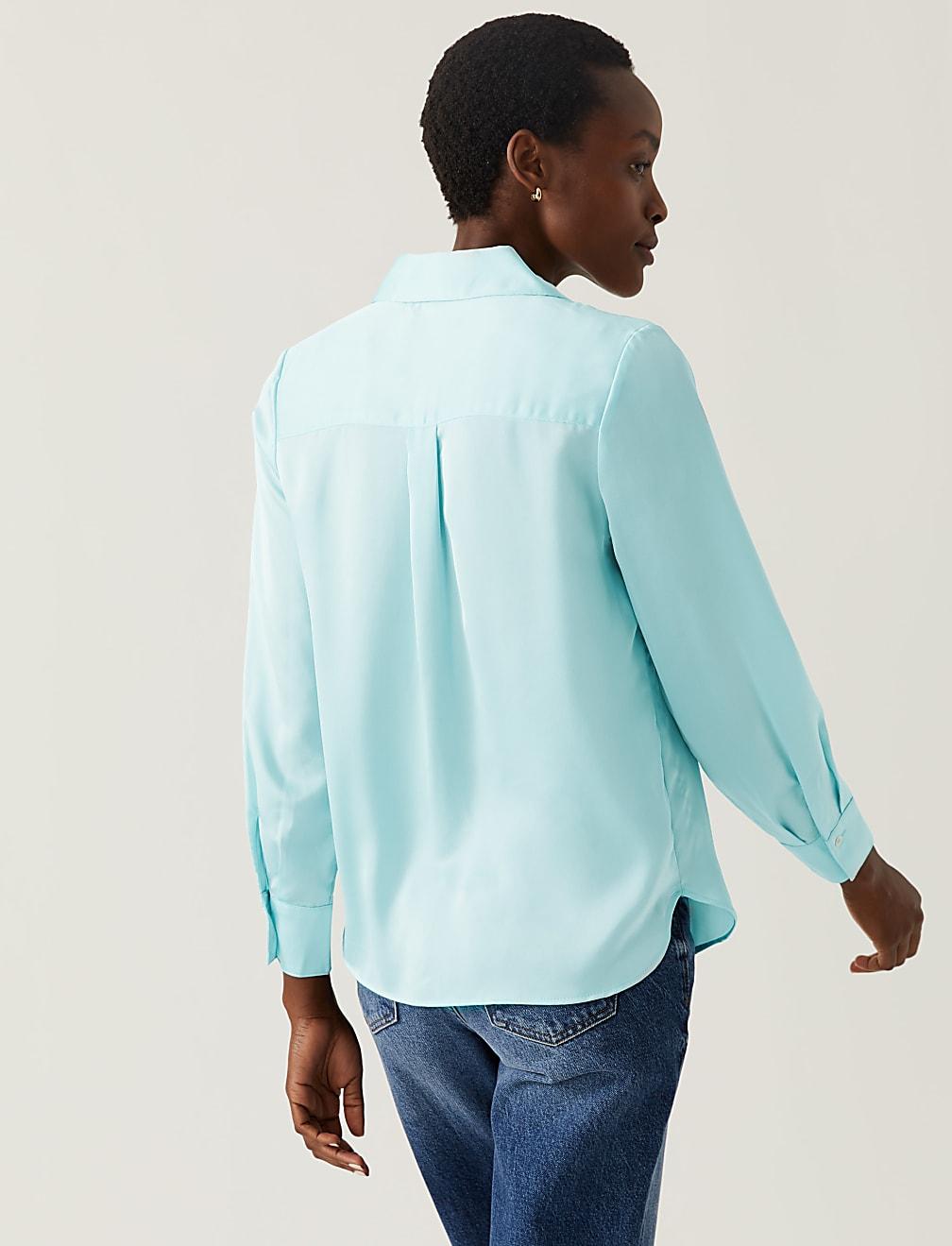 koszula kołnierzyk casual T43-5397-PU