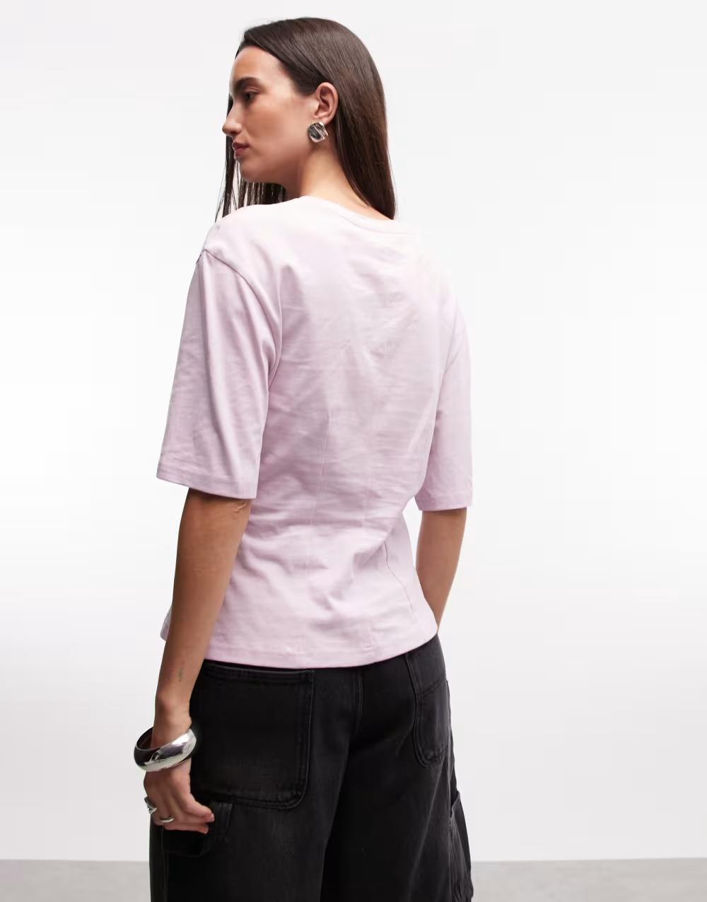 różowy t-shirt krótki rękaw