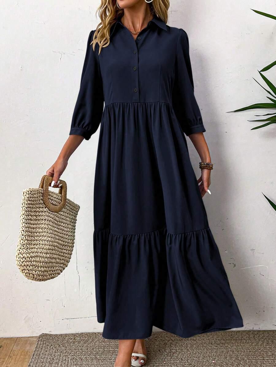 niebieska sukienka maxi