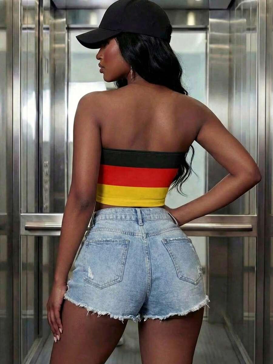 crop top bez rękawów tuba flaga niemcy
