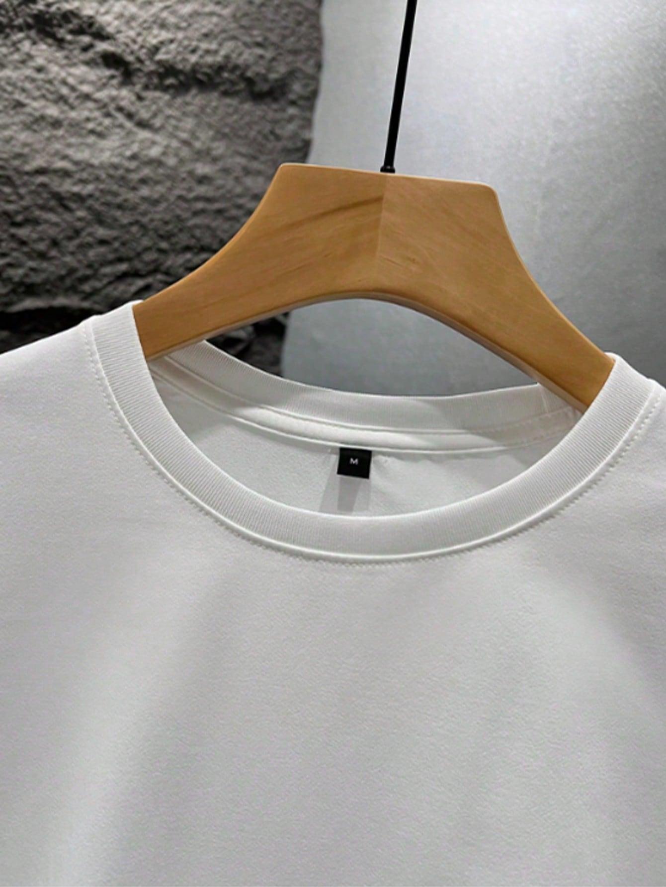 biały t-shirt casual