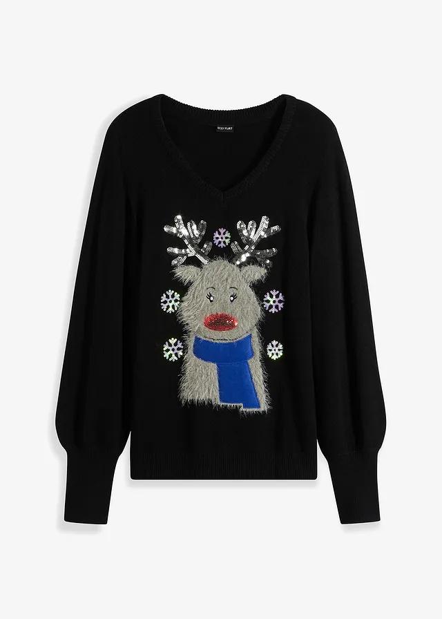 SWETER Z MOTYWEM ŚWIĄTECZNYM