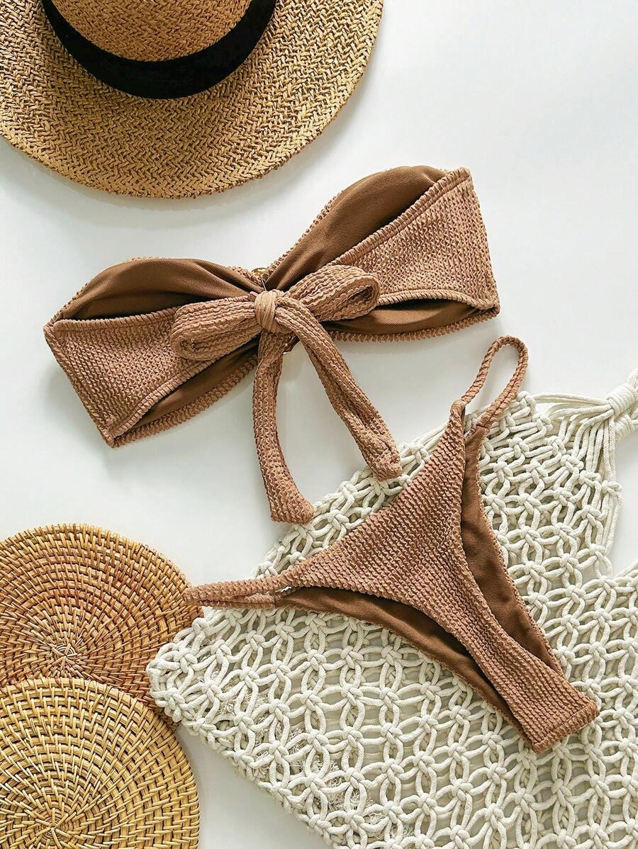 brązowa góra od bikini 
