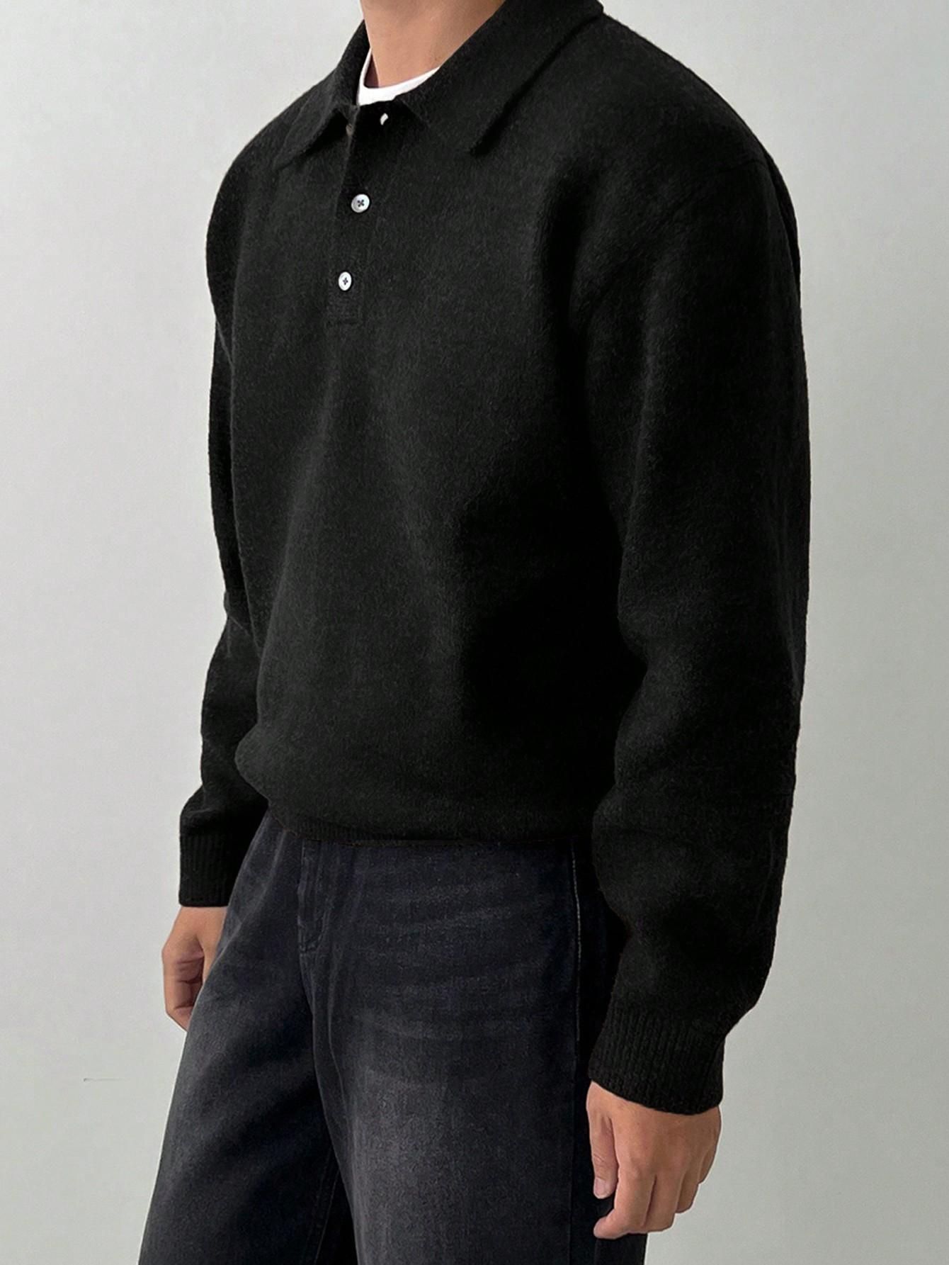 CZARNY SWETER GUZIKI 
