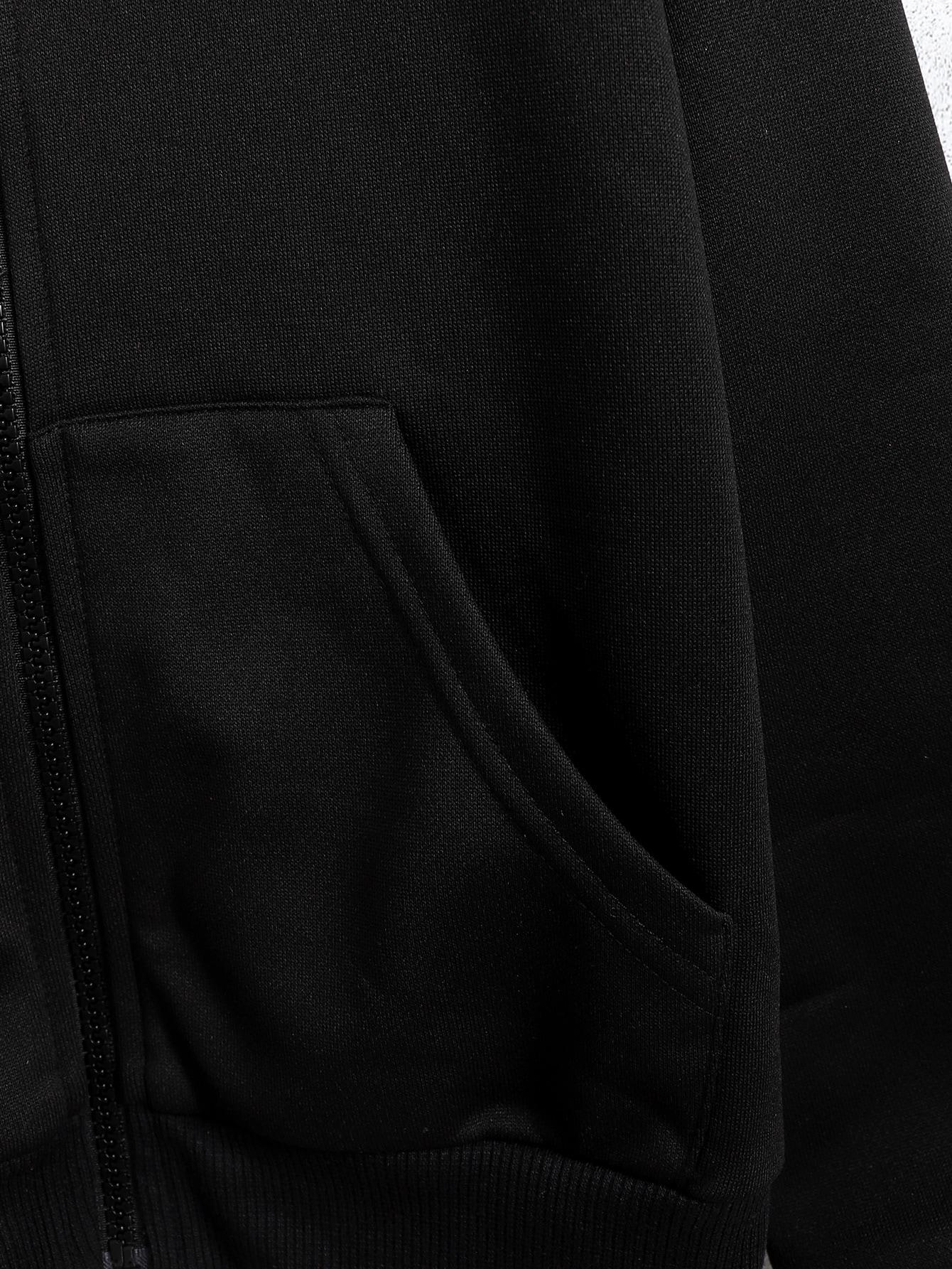 czarna bluza z kapturem zip 