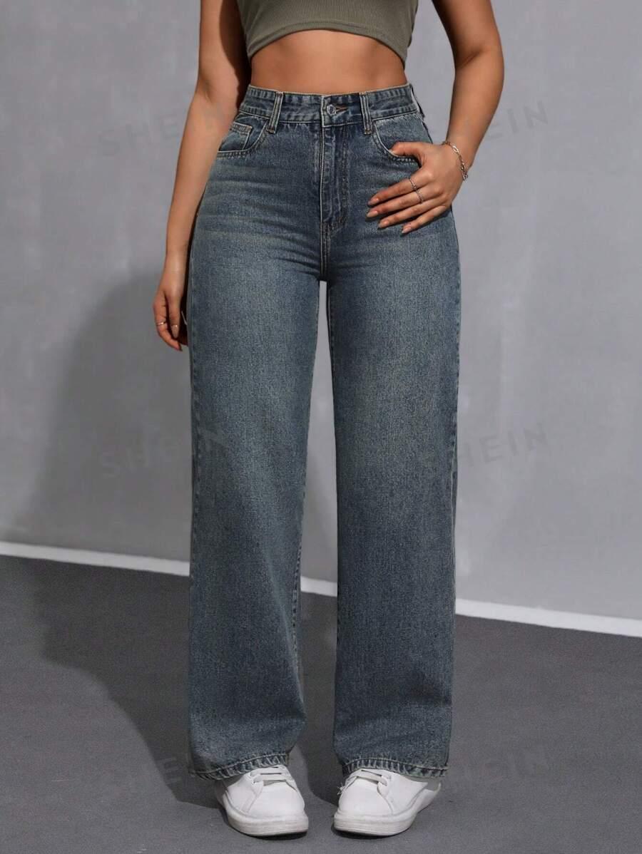 SZARE SPODNIE JEANS 