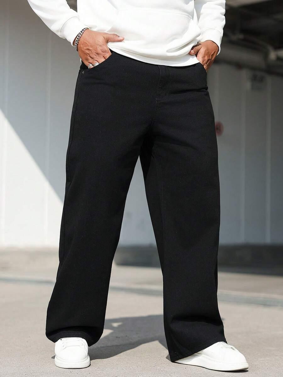 CZARNE SPODNIE JEANS