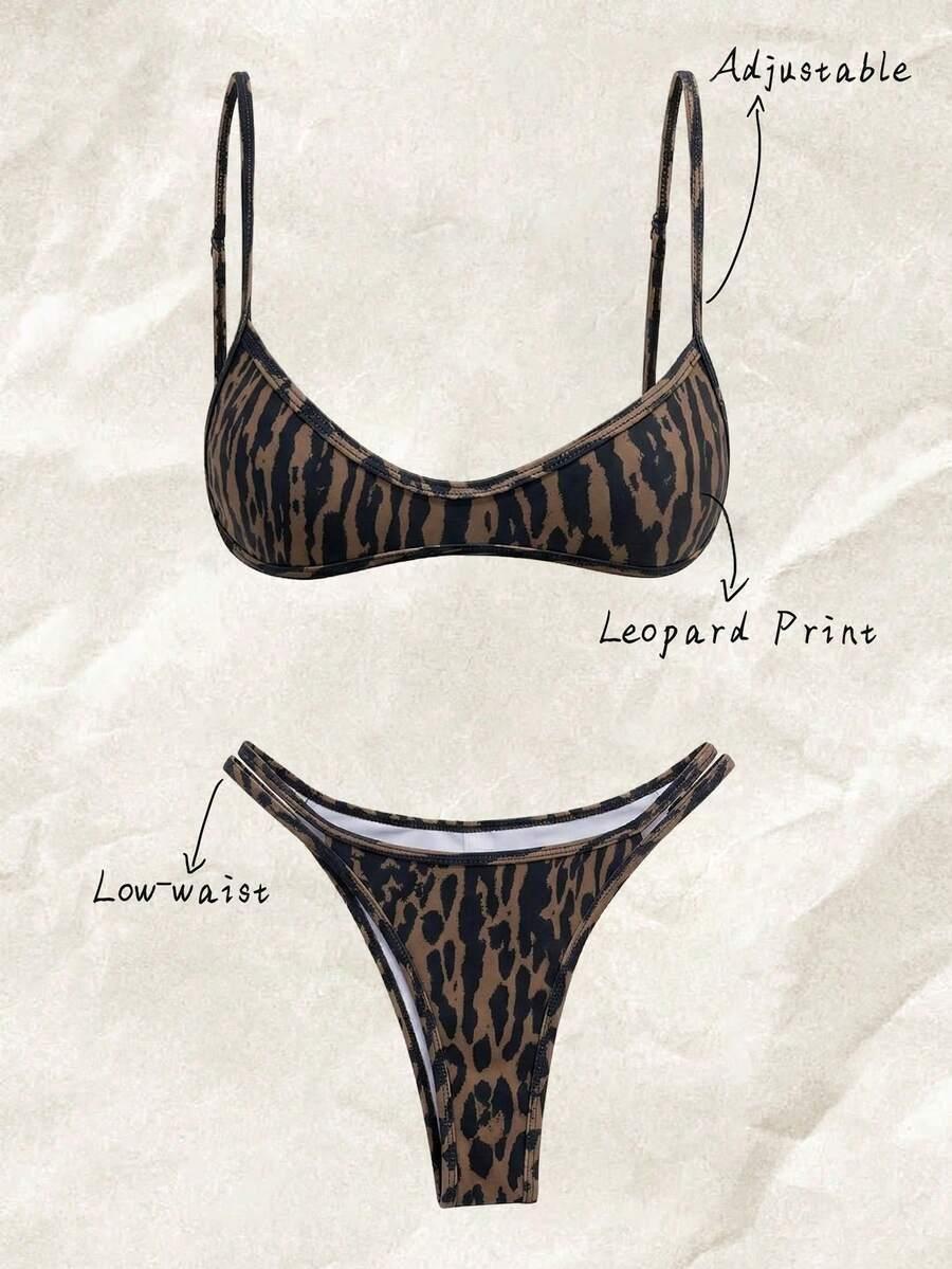 DWUCZĘŚCIOWY STRÓJ KĄPIELOWY ANIMAL PRINT
