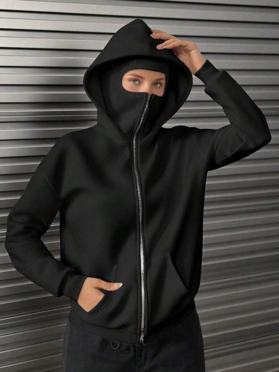 CZARNA BLUZA KAPTUR 