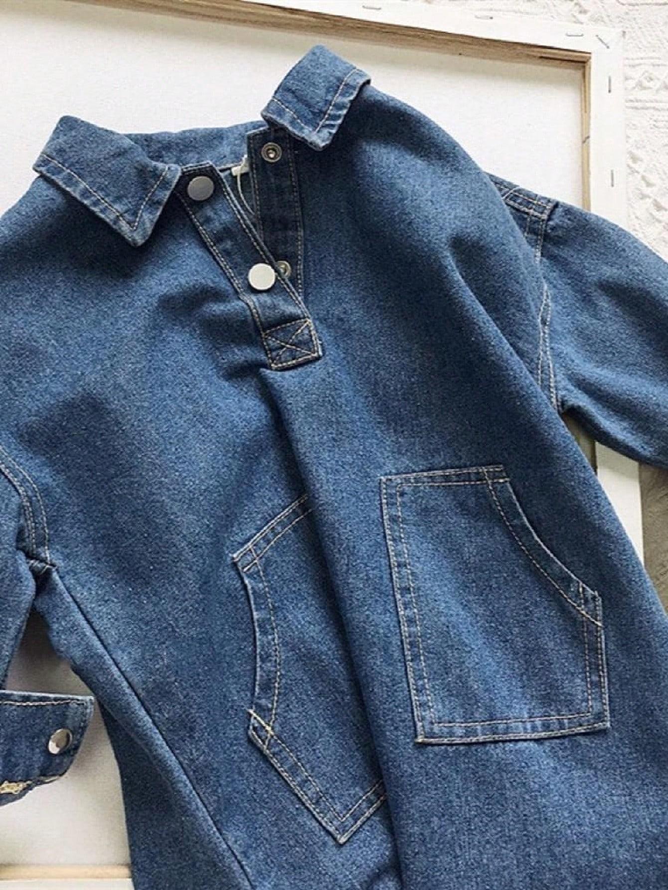 midi sukienka długi rękaw jeans