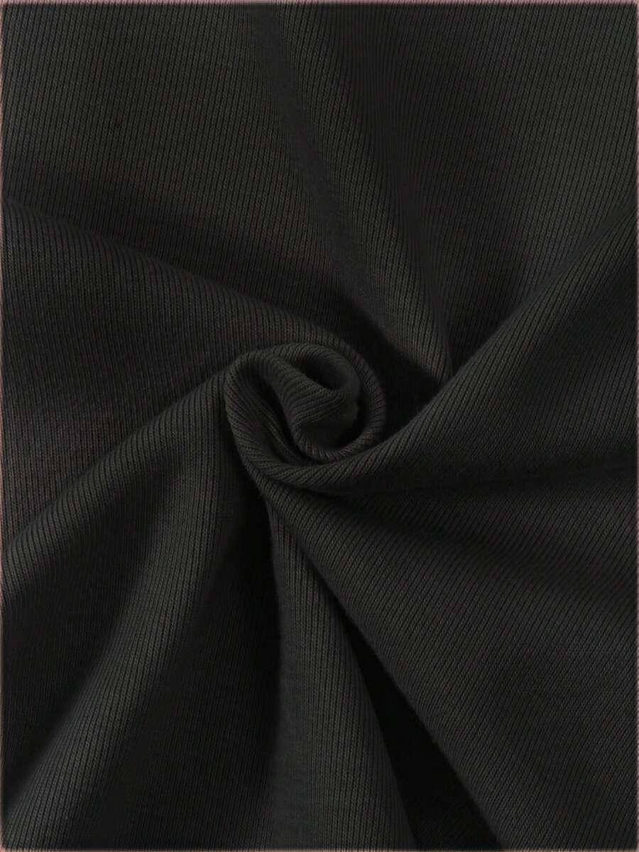 CZARNY T-SHIRT PRINT 