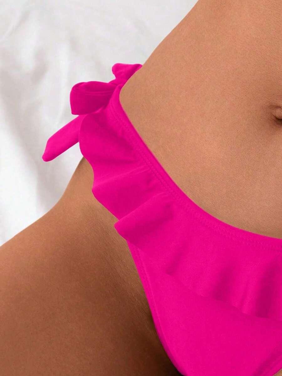 różowy dół od bikini