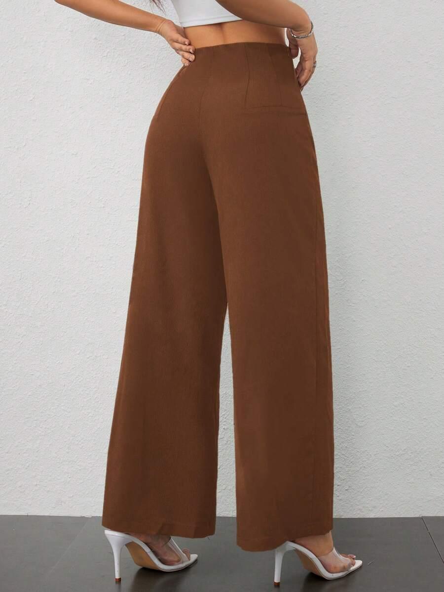 brązowe spodnie casual