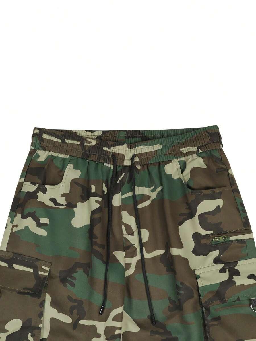SPODNIE KIESZENIE PRINT MORO