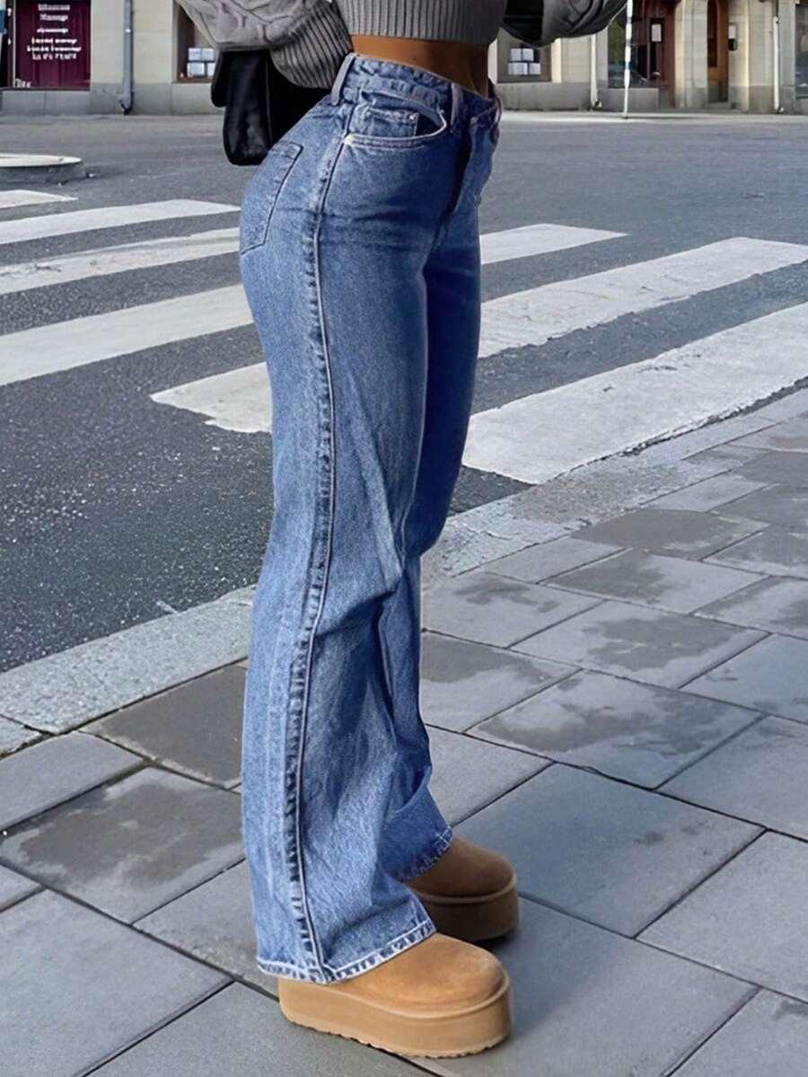 SPODNIE JEANS DZWONY