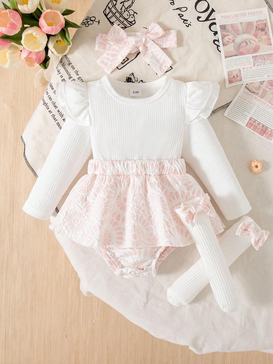 BIAŁE BODY Ze SPÓDNICZKĄ