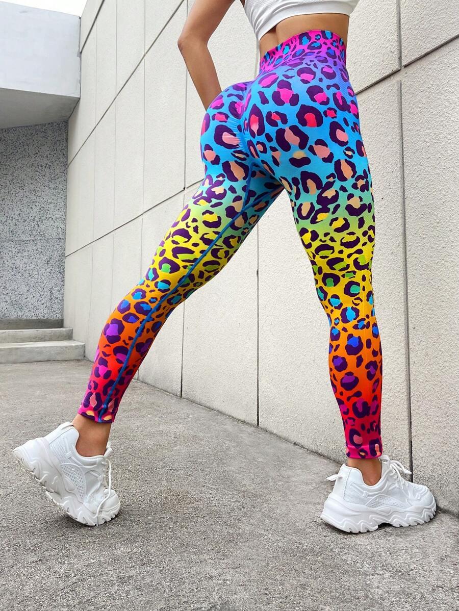 sportowe legginsy animal print 