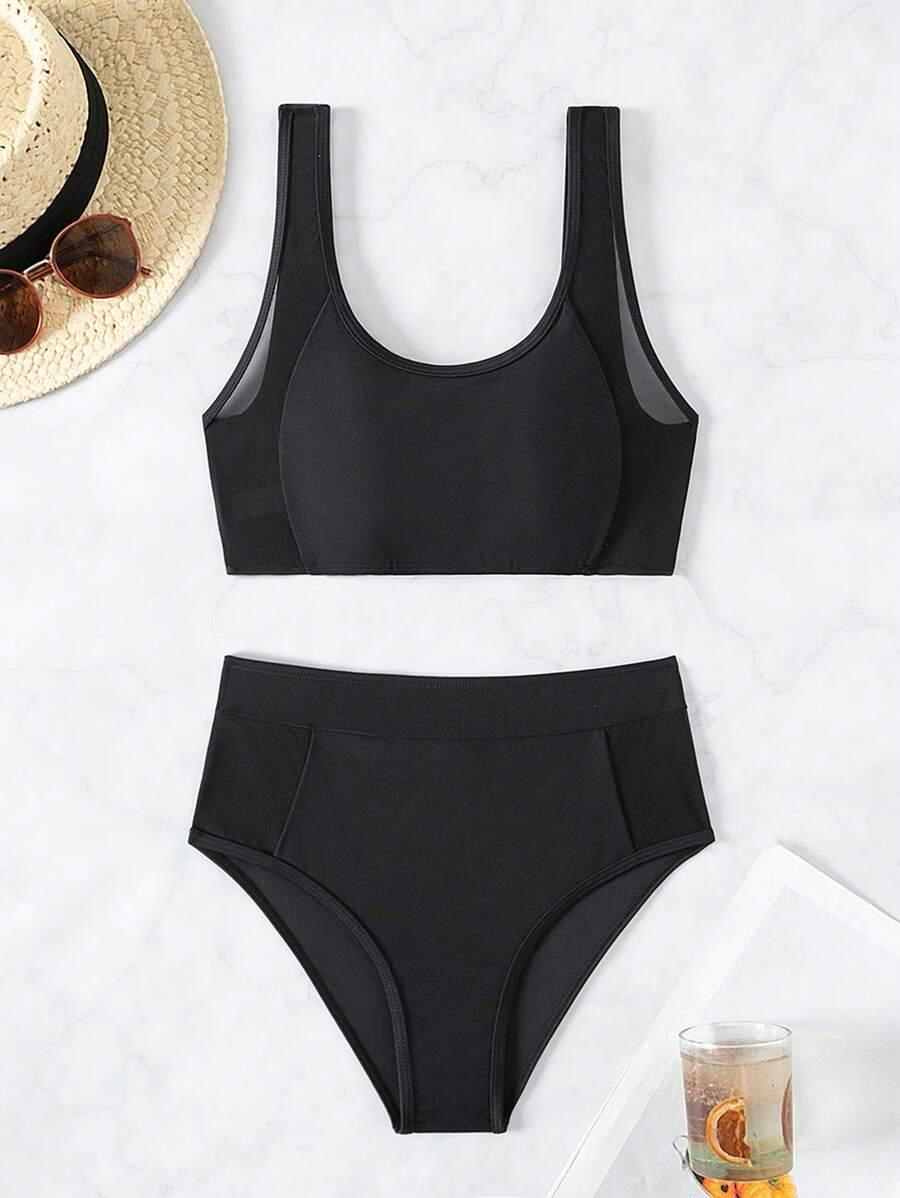 dół od bikini wstawki siateczka 