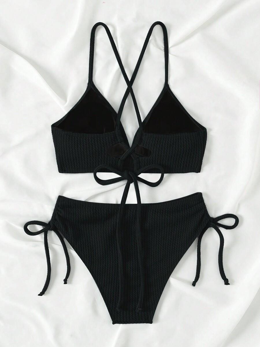 BIKINI DWUCZĘŚCIOWE Z ŚCIĄGANYM SZNUROWANIEM 