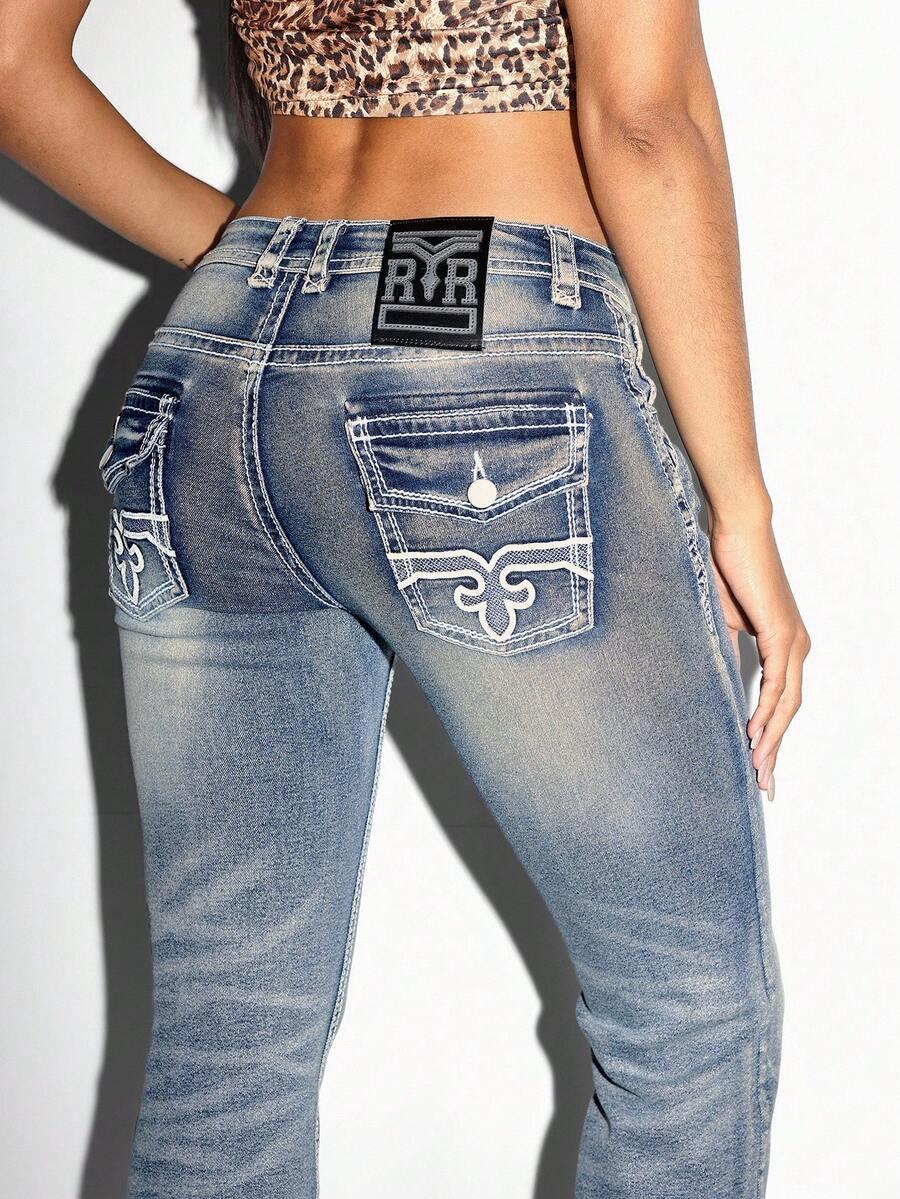 NIEBIESKIE SPODNIE JEANS