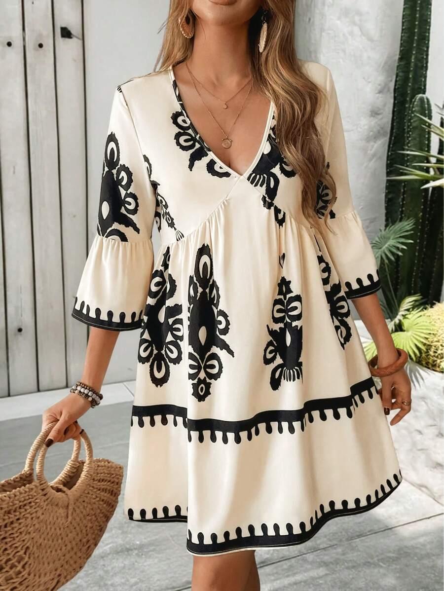 mini sukienka v-neck