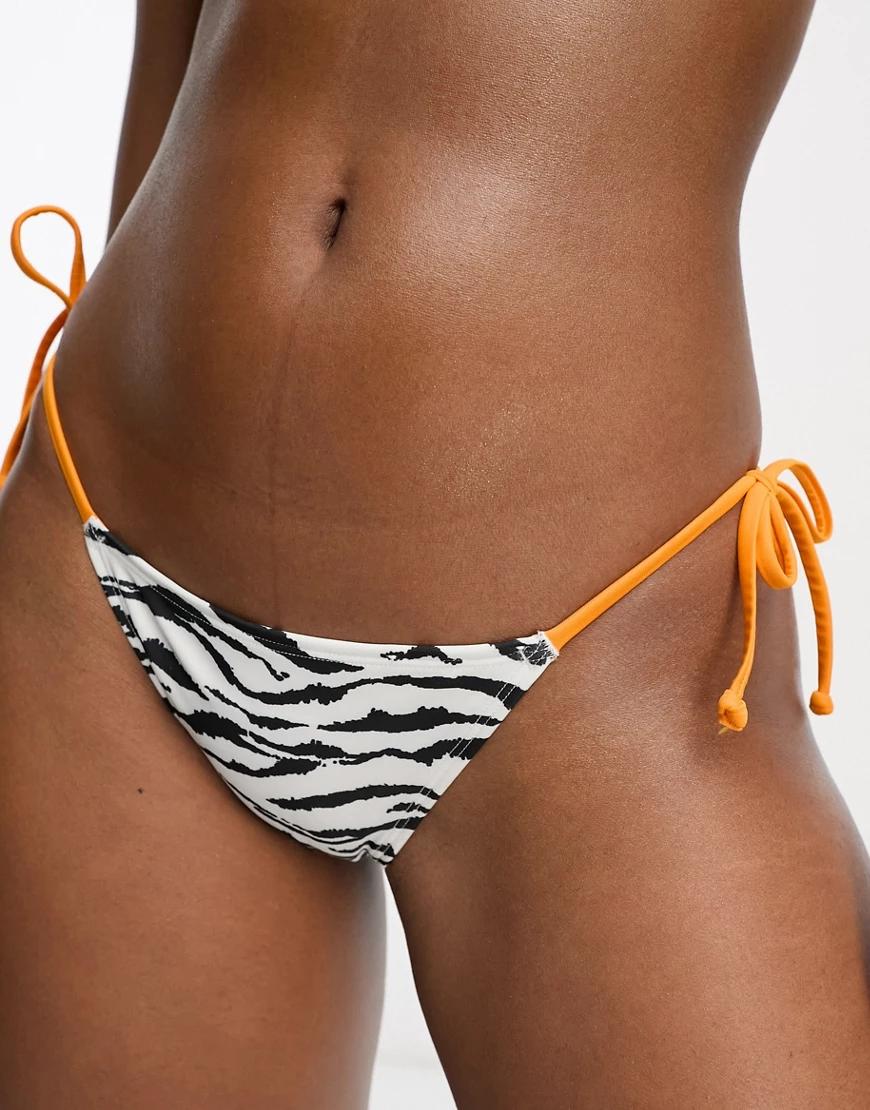 dół od bikini animal print wiązanie