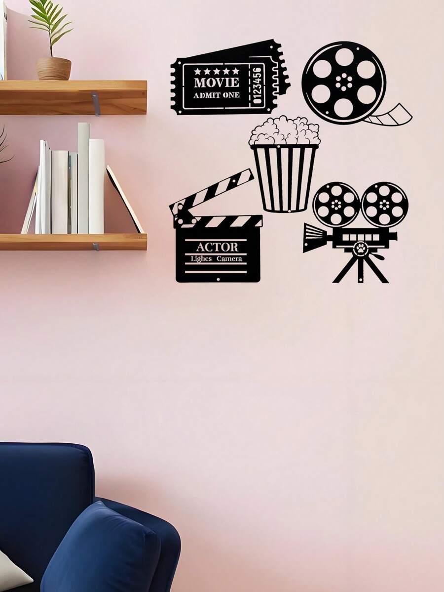 metalowe dekoracje ścienne z motywem filmowym 5-pack