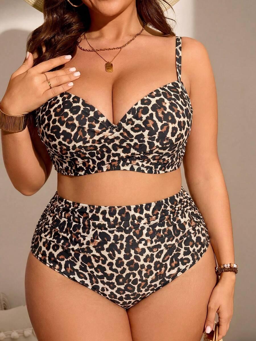 DWUCZĘŚCIOWY STRÓJ KĄPIELOWY ANIMAL PRINT