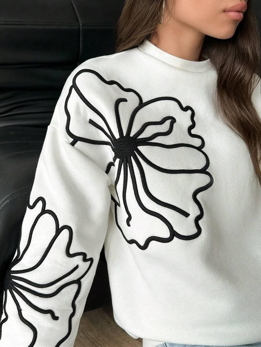 BIAŁA BLUZA PRINT