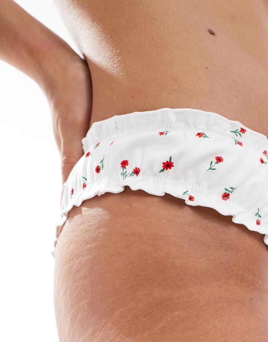BIAŁY DÓŁ OD BIKINI PRINT