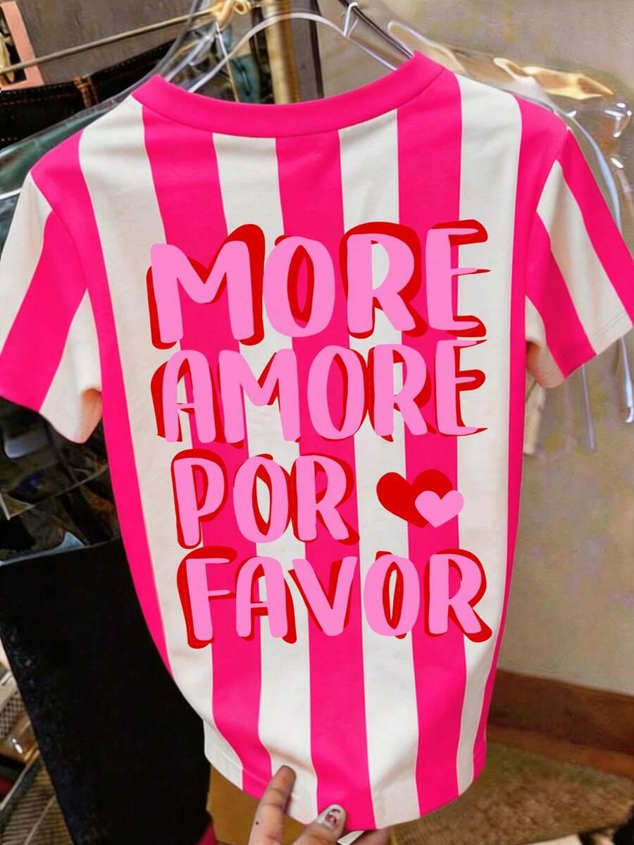 kolorowy t-shirt print paski