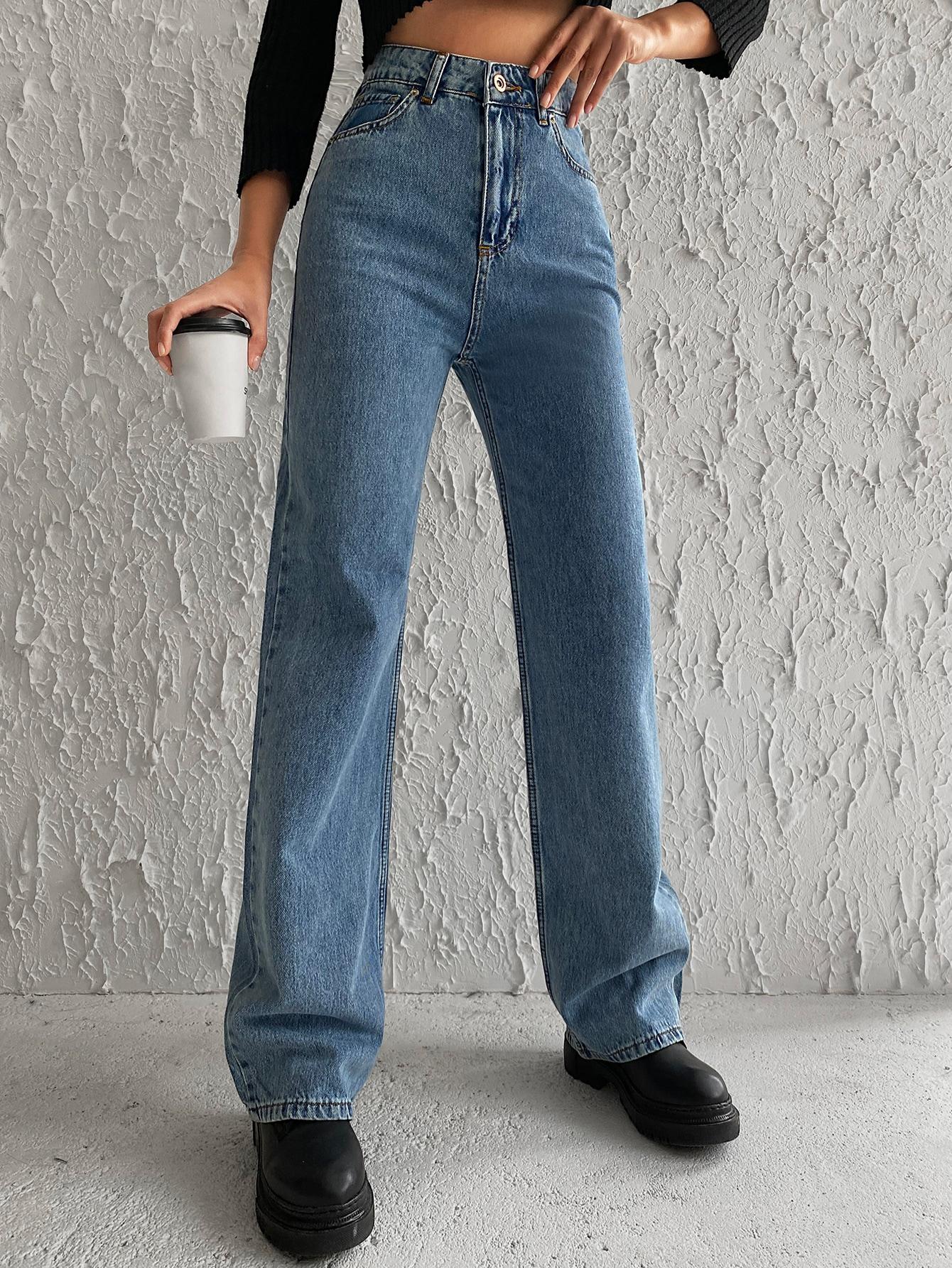 SPODNIE JEANS PROSTA NOGAWKA