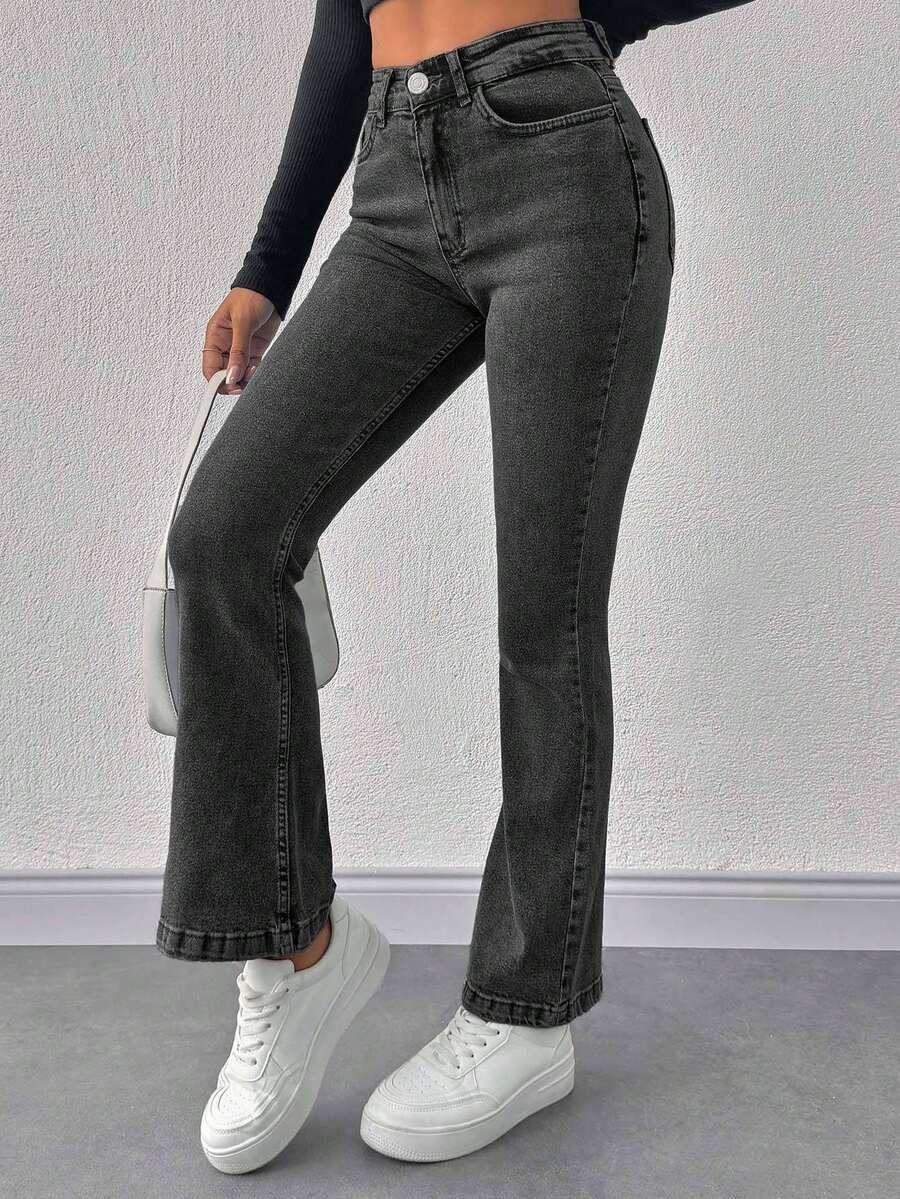 SPODNIE DZWONY JEANS 