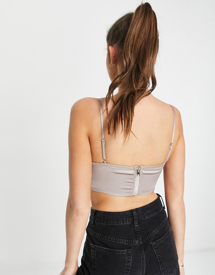 SATYNOWY CROP TOP