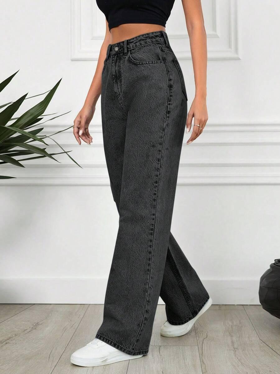 SZEROKIE SPODNIE JEANS