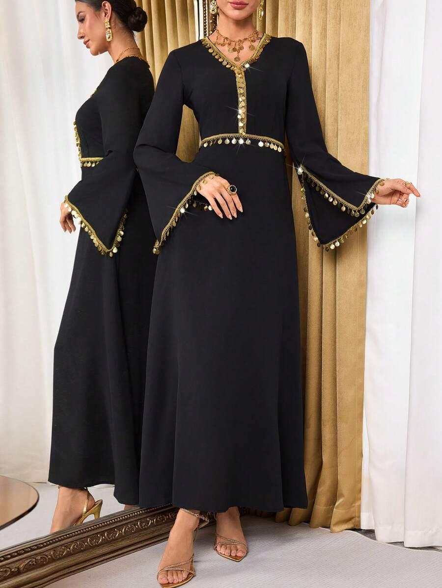 czarna sukienka maxi