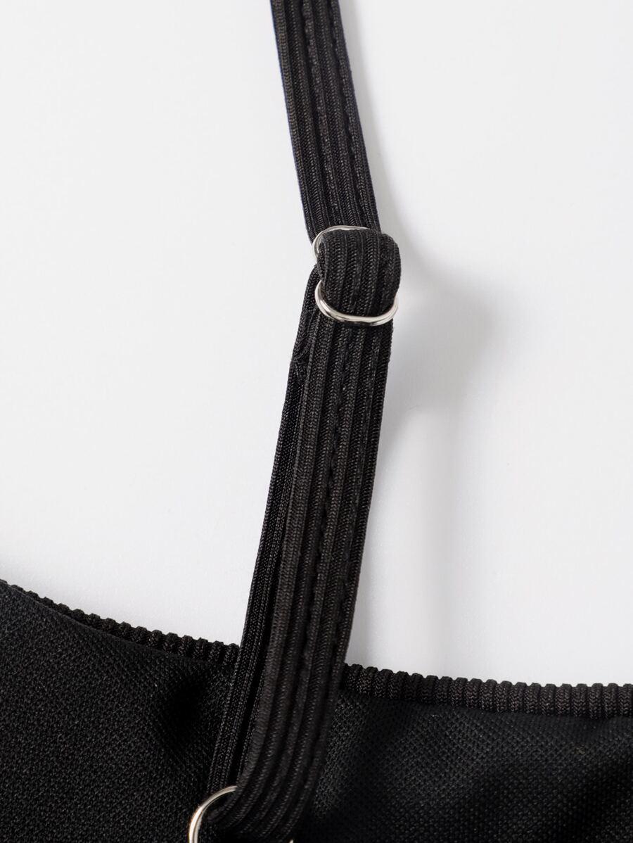 CZARNA GÓRA OD BIKINI TEKSTURA