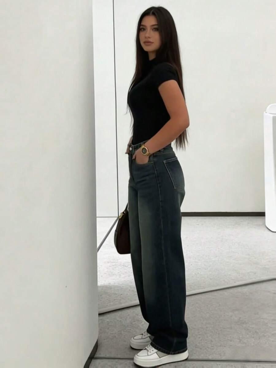 NIEBIESKIE SPODNIE JEANS 